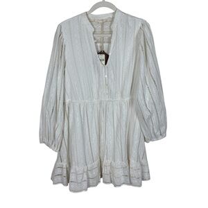 Anthropologie Forever That Girl Eyelet Mini Dress In White Womens Size Small NWT
